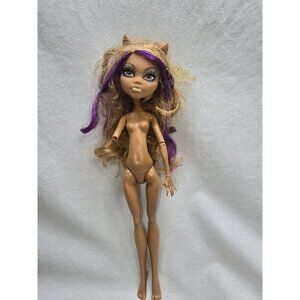 Monster High 13 Wishes Clawdeen Doll- Nude- Missing Arm- TLC